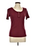 Unbranded Burgundy Short Sleeve Top Size L - photo 1