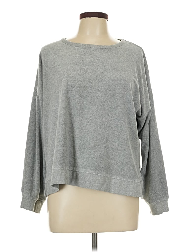 Pre-owned Jcrew 3/4 Sleeve T-shirt In Gray