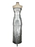 Reformation Jeans Metallic Solid Silver Cocktail Dress Size 2 - photo 1