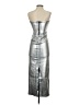 Reformation Jeans Metallic Solid Silver Cocktail Dress Size 2 - photo 2