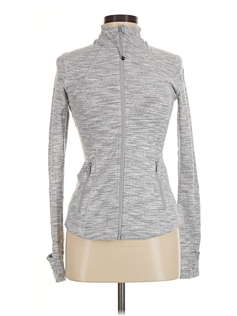 Pre-owned Lululemon Athletica Track Jacket In Gray