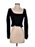 Lulus 100% Cotton Black Long Sleeve Top Size S - photo 1