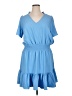 Draper James 100% Polyester Solid Blue Casual Dress Size 1X - photo 1
