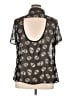 Torrid 100% Polyester Print Black Short Sleeve Blouse Size 1X Plus (1) - photo 2