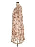 Flycurvy 100% Polyester Floral Jacquard Tropical Pink Tan Cocktail Dress Size XL - photo 5