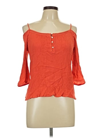 Papaya 3/4 Sleeve Blouse (view 1)