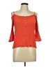 Papaya 100% Rayon Orange 3/4 Sleeve Blouse Size L - photo 1