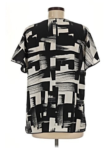 Lafayette 148 New York Short Sleeve Silk Top (view 2)