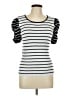 Cato Silver Short Sleeve Top Size L - photo 1