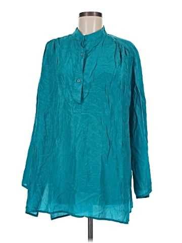 Assorted Brands Long Sleeve Silk Top (view 1)