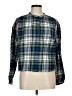 Gap 100% Cotton Plaid Green Long Sleeve Blouse Size M - photo 1
