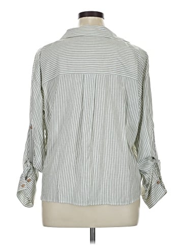 Zara 3/4 Sleeve Button-Down Shirt (view 2)