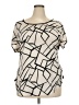 Espresso Ivory Short Sleeve Blouse Size 2X - photo 1