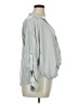 Zara Stripes Gray Green 3/4 Sleeve Button-Down Shirt Size XL - photo 4
