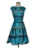 Label by Ritu Kumar 100% Cotton Paisley Teal Cocktail Dress Size S - photo 1