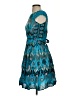 Label by Ritu Kumar 100% Cotton Paisley Teal Cocktail Dress Size S - photo 5