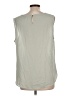 DKNY 100% Polyester Green Sleeveless Blouse Size L - photo 2