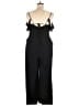 Xhilaration 100% Polyester Solid Black Jumpsuit Size XXL - photo 2