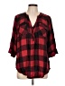 Torrid Plaid Red 3/4 Sleeve Button-Down Shirt Size Lg Plus (0) - photo 1