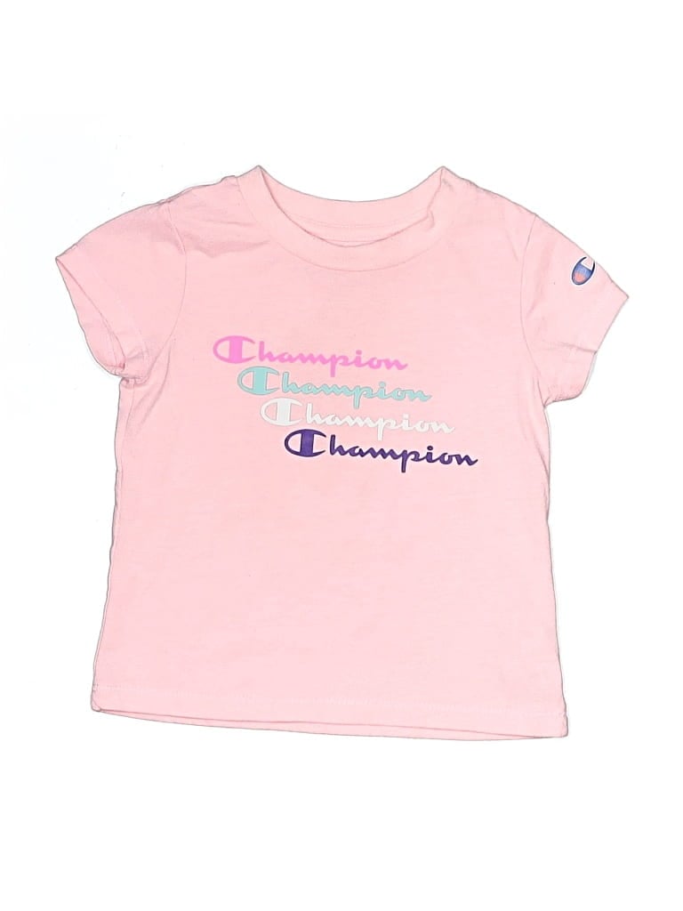 Pre-owned Champion Kids' Short Sleeve T-shirt In Pink