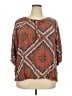 Natural Reflections 100% Rayon Brown 3/4 Sleeve Blouse Size 2X - photo 1