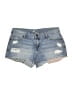Old Navy 100% Cotton Animal Print Blue Denim Shorts Size 6 - photo 1