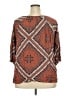 Natural Reflections 100% Rayon Brown 3/4 Sleeve Blouse Size 2X - photo 2