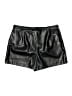 Primark 100% Polyurethane Metallic Black Shorts Size 16 - photo 2