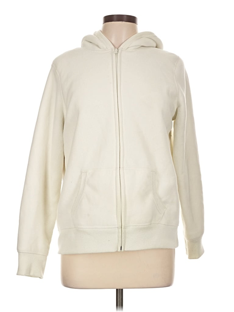 Pre-owned Old Navy Zip Up Hoodie In Ivory