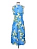 London Style Tropical Blue Cocktail Dress Size 4 - photo 2