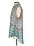 Pure Energy 100% Polyester Animal Print Teal Sleeveless Blouse Size 2 - photo 5