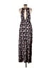 TOBI Paisley Black Purple Casual Dress Size M - photo 2
