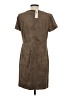 Chico's Solid Brown Casual Dress Size S - photo 2