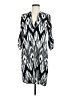 Renee C. Chevron-herringbone Silver Casual Dress Size M (estimated) - photo 1