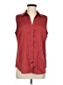 Ann Taylor 100% Polyester Burgundy Sleeveless Blouse Size M - photo 1
