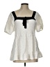 BLOOMCHIC 100% Polyester Ivory Short Sleeve Blouse Size 10 - photo 1