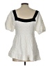 BLOOMCHIC 100% Polyester Ivory Short Sleeve Blouse Size 10 - photo 2
