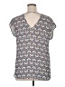 DR2 100% Polyester Blue Short Sleeve Blouse Size XL - photo 2
