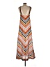 Remain 100% Polyester Chevron-herringbone Orange Casual Dress Size 8 - photo 2