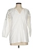 Love Sam 100% Cotton Solid White 3/4 Sleeve Blouse Size M - photo 1
