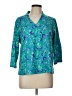 Appleseeds Teal 3/4 Sleeve Blouse Size L (petite) - photo 1
