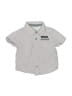 CALVIN KLEIN JEANS Checkered-gingham Gray Short Sleeve Button-Down Shirt Size 3-6 mo - photo 1