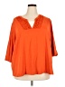 Catherines Orange 3/4 Sleeve Blouse Size 2X Petite - photo 1