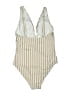 Unbranded Stripes Ivory One Piece Swimsuit Size M - photo 2