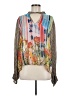 Conditions Apply Silver Long Sleeve Blouse Size M - photo 1