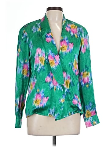 Carlisle Long Sleeve Silk Top (view 1)
