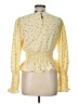 Forever 21 100% Polyester Yellow Long Sleeve Blouse Size L - photo 2