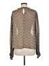 Conditions Apply Silver Long Sleeve Blouse Size M - photo 2