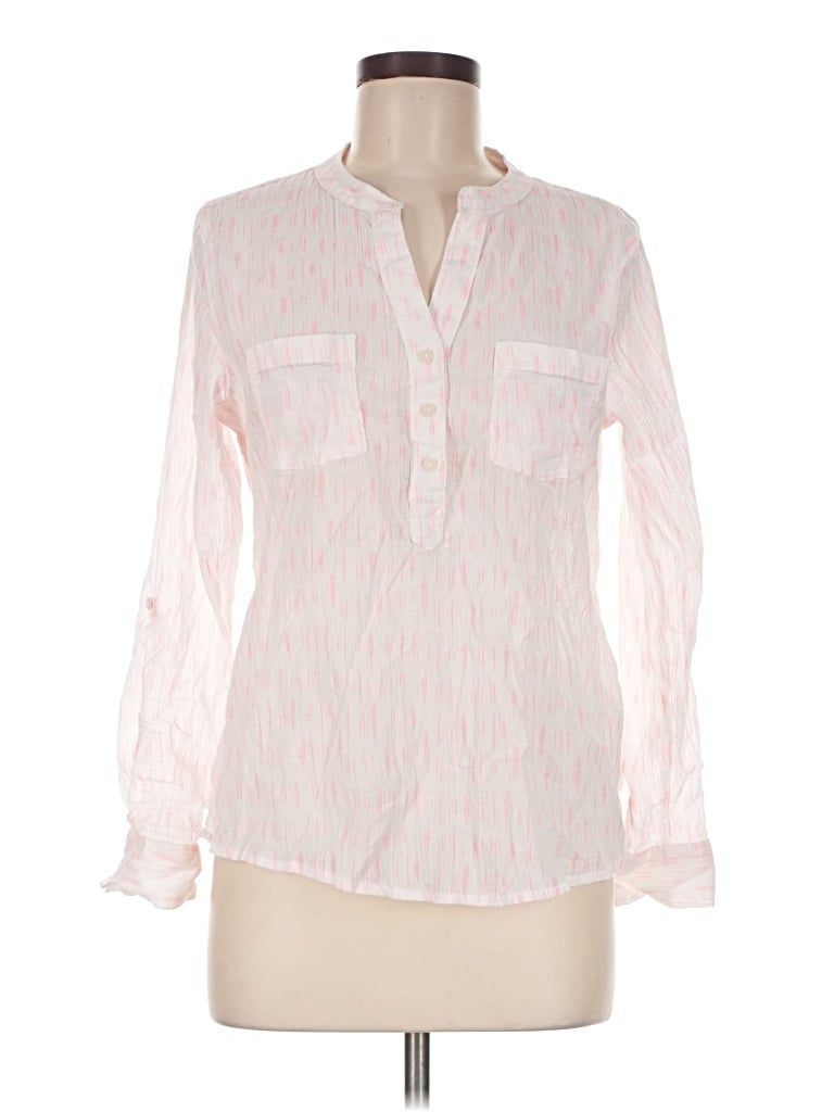 Pre-owned Carve Designs Long Sleeve Blouse In Pink
