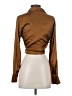 Dizzy Lizzy 100% Polyester Brown Long Sleeve Blouse Size S - photo 2